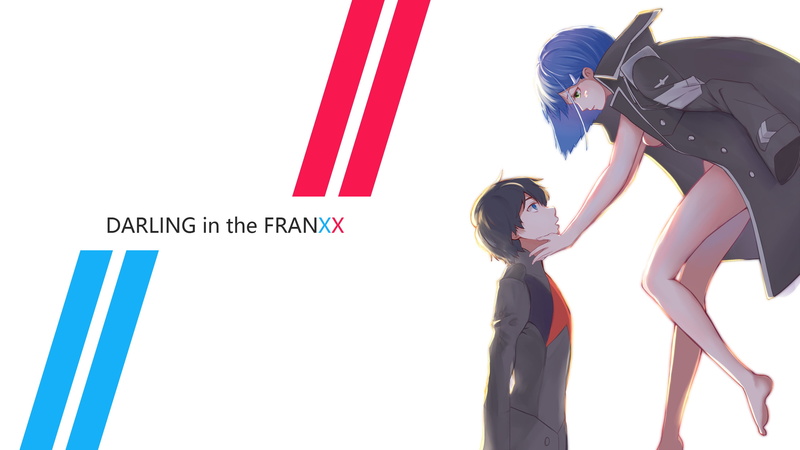 three quarter length, adult, text, occupation, Code:016 (Hiro), standing, people, Ichigo (Darling in the FranXX), females, Darling in the FranXX, two people