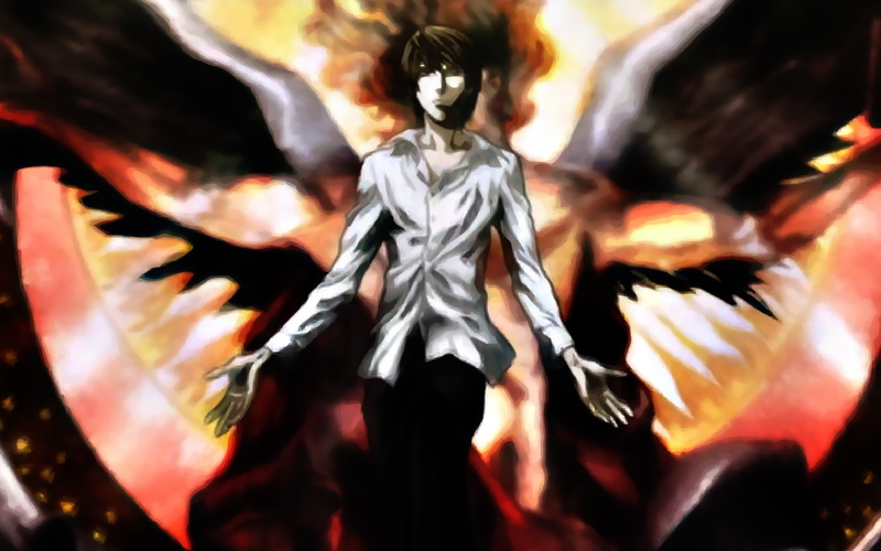 anime, Light, yagami, note, art, hd, x, 1080P, angels, death, death note