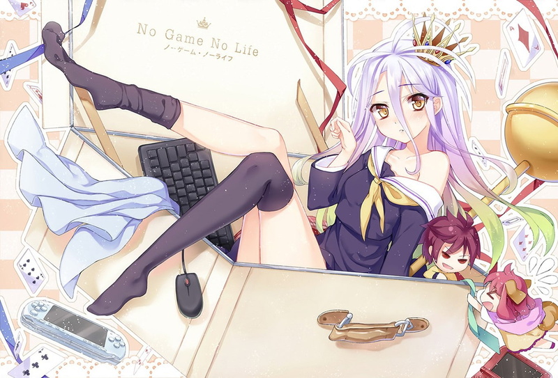 table, healthcare and medicine, furniture, anime girls, still life, high heels, 720P, Shiro (No Game No Life), human representation, indoors, eyeglasses