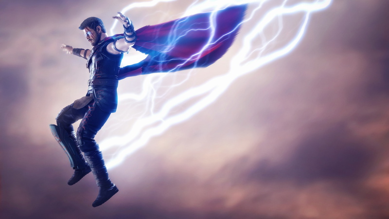 zipper, Thor, 8K, Thor 3: Ragnarok, jump, Thor Ragnarok, lightning, god of thunder, Marvel, the God of thunder