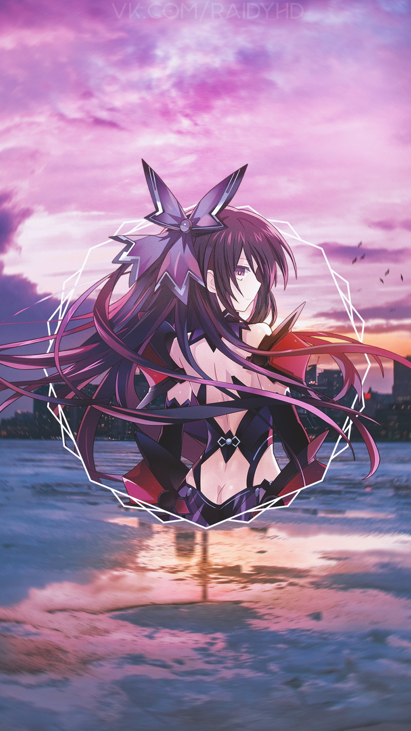 Yatogami Tohka, Date A Live, anime girls, picture-in-picture, 4K, anime
