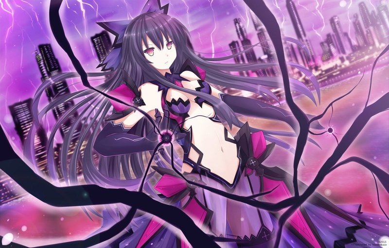 girls, 720P, purple, hair, live, yatogami, tohka, anime, date