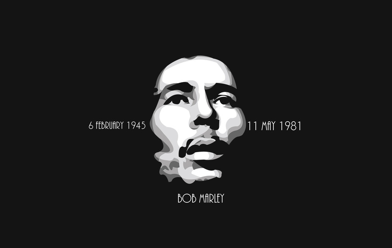 Reggae, Black, Legend, Bob Marley, Background, 2K, Minimalism