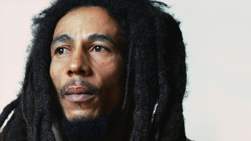 dreadlocks, headshot, indoors, mid adult, serious, black hair, Bob Marley, human hair, adult, mustache, one person, portrait, looking at camera, studio shot