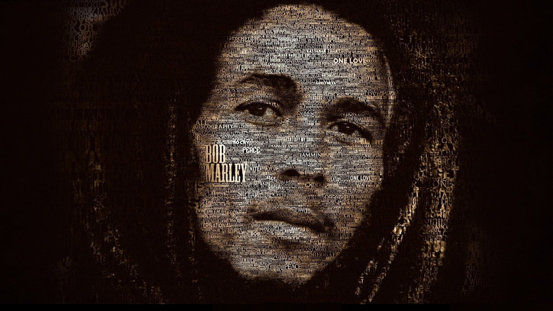 adult, 1080P, Bob Marley, contemplation, Singers, representation, bob, headshot, digital composite, human representation, black background, portrait, studio shot