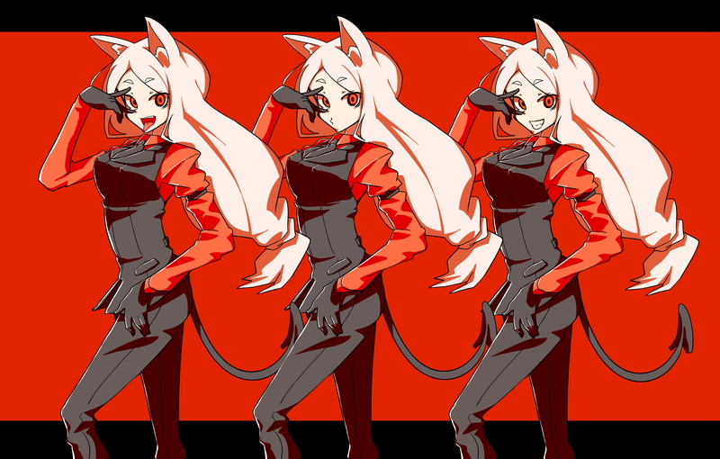 Cerberus (Helltaker), Helltaker, 4K, dog girls