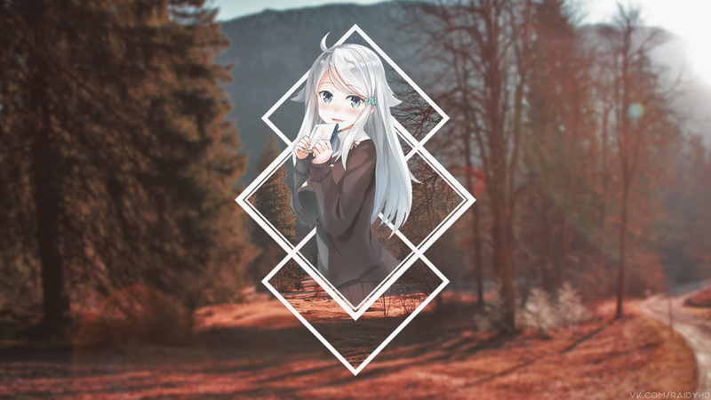 portrait, day, forest, picture-in-picture, women, anime, young women, hairstyle, plant, adult, Kani Nayuta, lifestyles, looking at camera, young adult