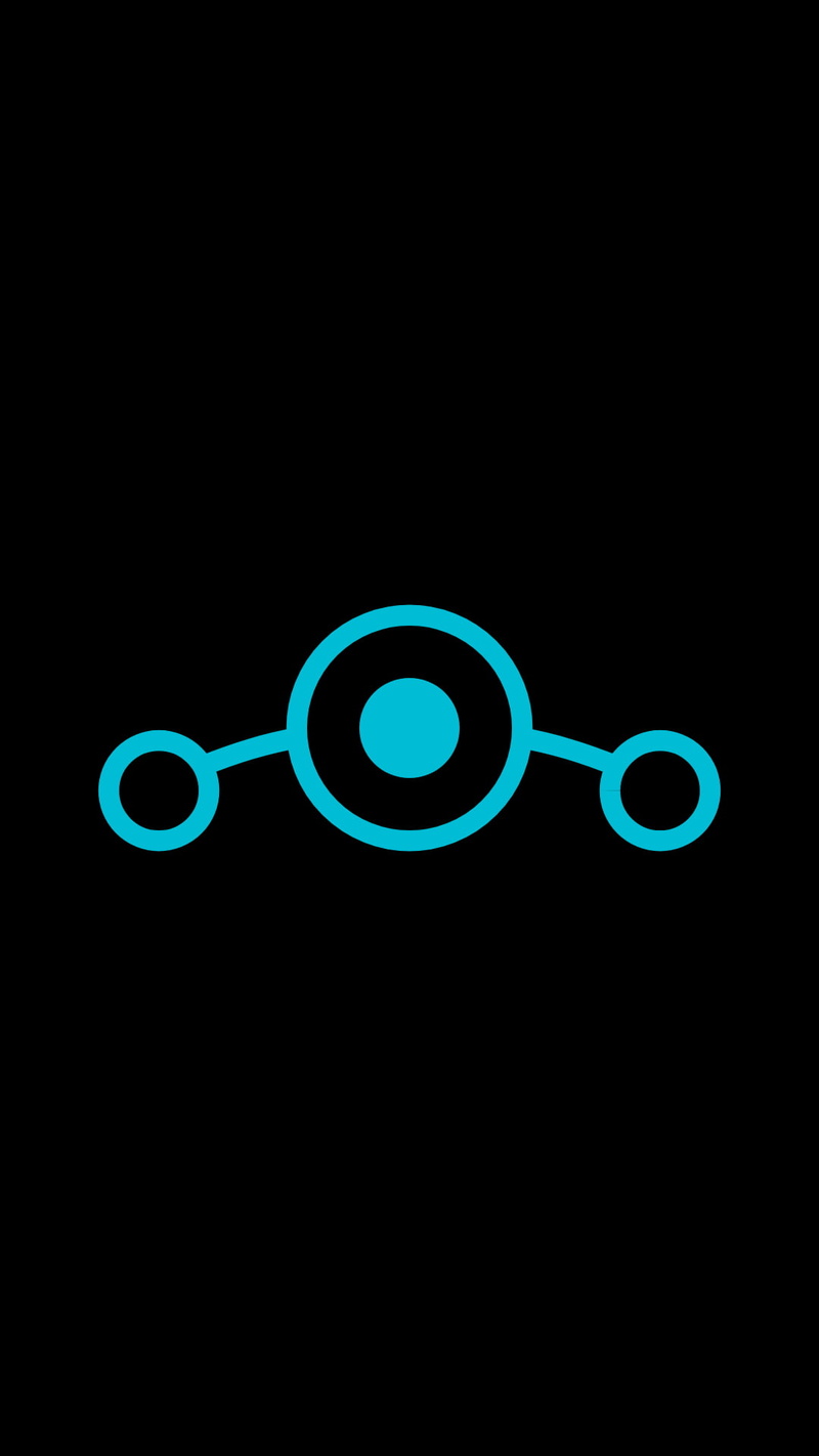 Android (operating system), 1080P, logo, digital, symbols, black, minimalism, cyan, Lineage OS