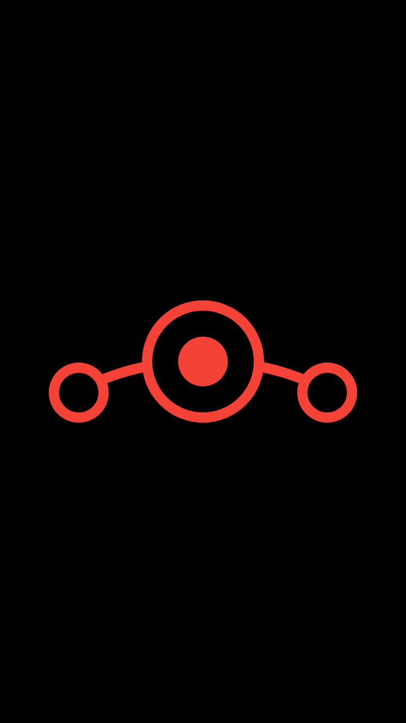 black, red, minimalism, 1080P, digital, Android (operating system), logo, symbols, Lineage OS