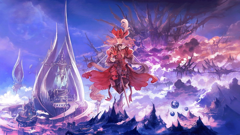Final Fantasy XIV: A Realm Reborn, Platinum Conception s, 1080P, picture-in-picture, magician, red, Photoshop, digital art