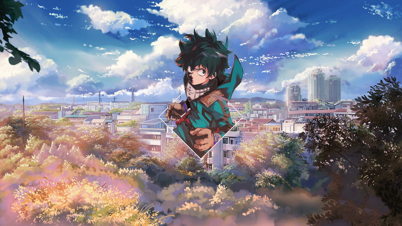 Midoriya Izuku, Photoshop, anime, picture-in-picture, Platinum Conception s, Boku no Hero Academia, digital art, 1080P, anime boys