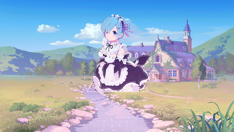 Platinum Conception s, Art exhibition, Re:Zero Kara Hajimeru Isekai Seikatsu, 1080P, anime, Rem Galleu (Isekai Maou to Shoukan Shoujo Dorei Majutsu)
