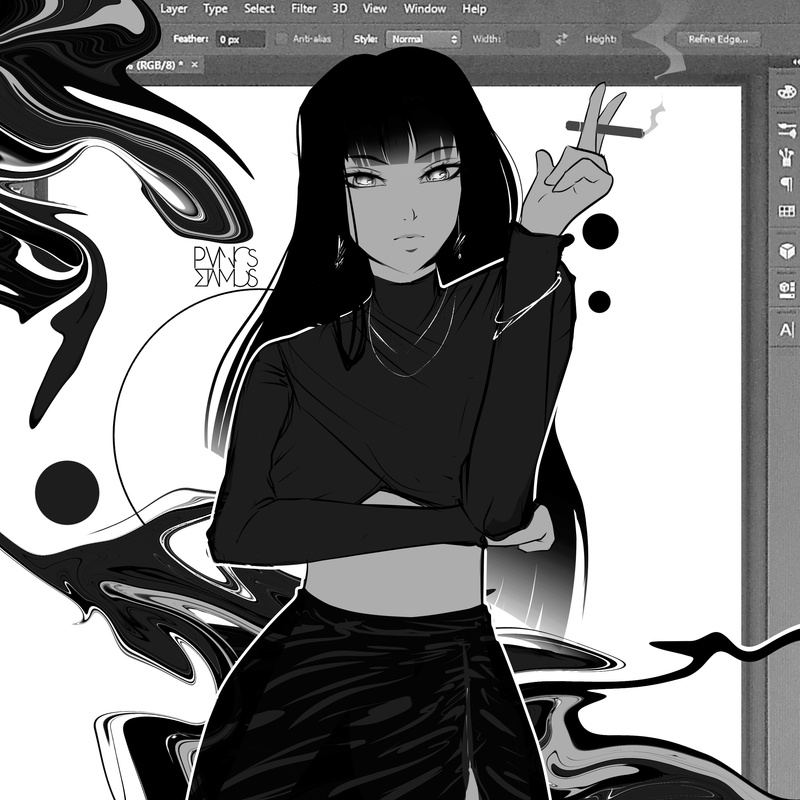 PanosStamo, anime women, black hair, white background, black, anime girls, 2K, long hair