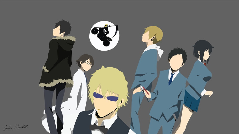 adult, Kida Masaomi, business person, businessman, young adult, Ryuugamine Mikado, cut out, nature, group of people, studio shot, Orihara Izaya, males