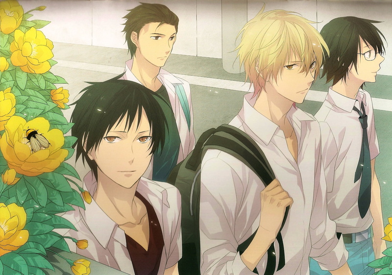 lifestyles, young women, creativity, Durarara, Of izaya, flowers, leisure activity, casual clothing, group of people, indoors, Durarara!, clothing, menswear