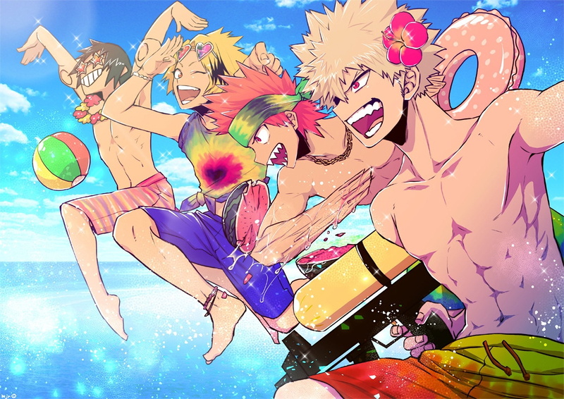 My Hero Academia, 1080P, Katsuki Bakugou, Hanta Sero, Eijiro Kirishima, Anime, Denki Kaminari