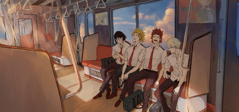 Denki Kaminari, Hanta Sero, 2K, Anime, My Hero Academia, Katsuki Bakugou, Eijiro Kirishima