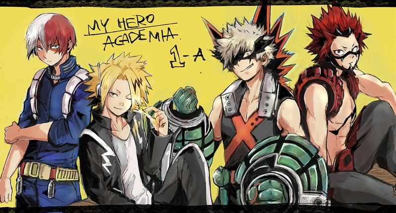 Eijiro Kirishima, Anime, 1080P, Katsuki Bakugou, My Hero Academia, Shouto Todoroki, Denki Kaminari
