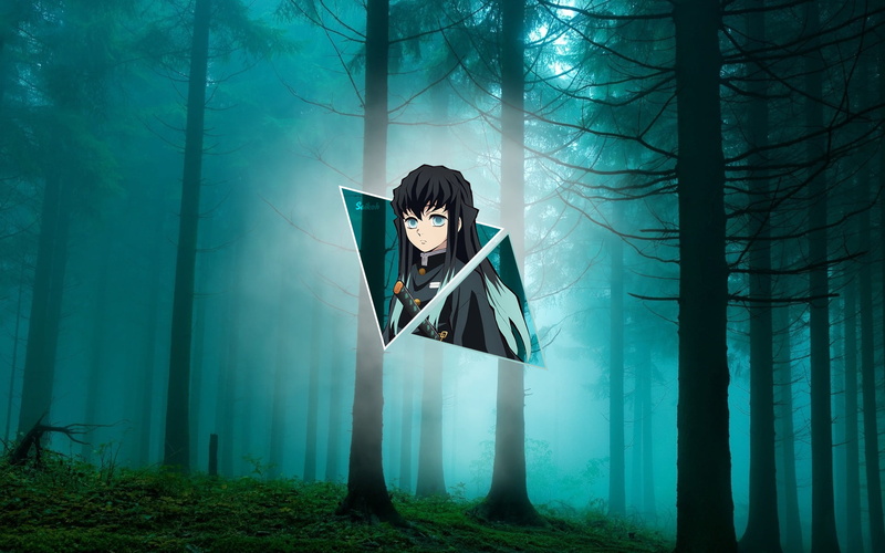 1080P, Kimetsu no Yaiba, anime, tokitou muichirou, mist, forest