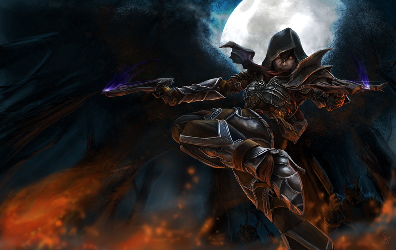 artwork, demon, hd, fantasy, art, fantasy art, 2K, hunter, x, Demon Hunter, iii, diablo