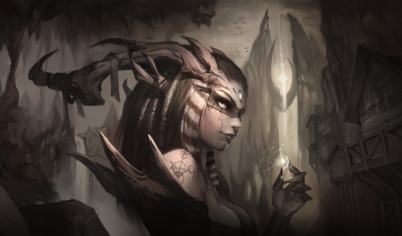 1080P, fantasy art, fantasy girl, demon