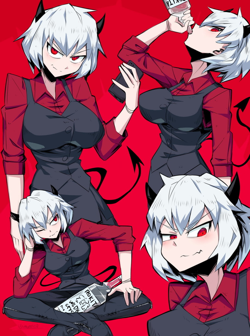 720P, Shimure, Malina (Helltaker), Helltaker
