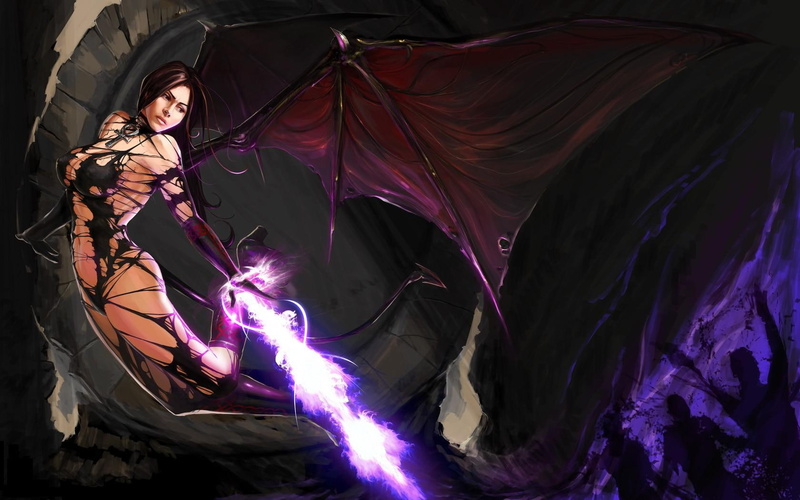 Magic Sword, abstract, fantasy, 720P, Hunted, Succubus, hd, art