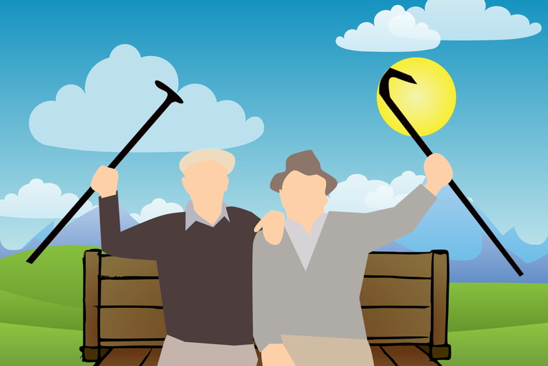 communication, males, adult, tree, retirement, people, canes, together, vacation, cloud, two, success, morning, contemplation, business person, sun, men