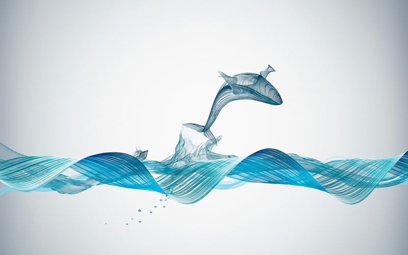 Underwater, Sound Waves, Graphics, Whale, 2K, Creative, Illustration