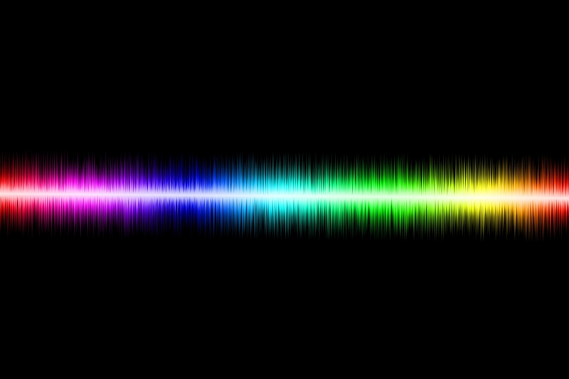 wave, sound, 4K, black background, color
