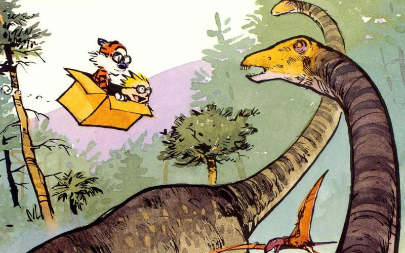 dinosaurs, hd, cartoon/comic, calvin, and, 720P, drawing, hobbes