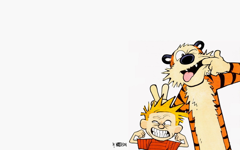 Hobbes (Calvin and Hobbes), Calvin (Calvin and Hobbes), illustration, Calvin and Hobbes, calvin, 720P, hobbes, Comics