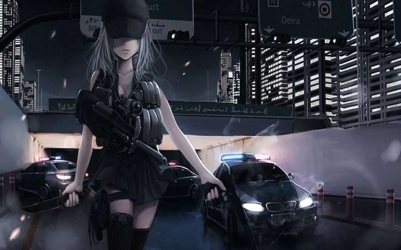 lifestyles, 720P, transportation, female, character, adult, indoors, young women, built structure, highway, anime girls, police, motor vehicle