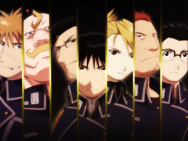 Roy Mustang, Kain Fuery, Alex Louis Armstrong, Riza Hawkeye, Heymans Breda, 720P, FullMetal Alchemist, Jean Havoc, Maes Hughes