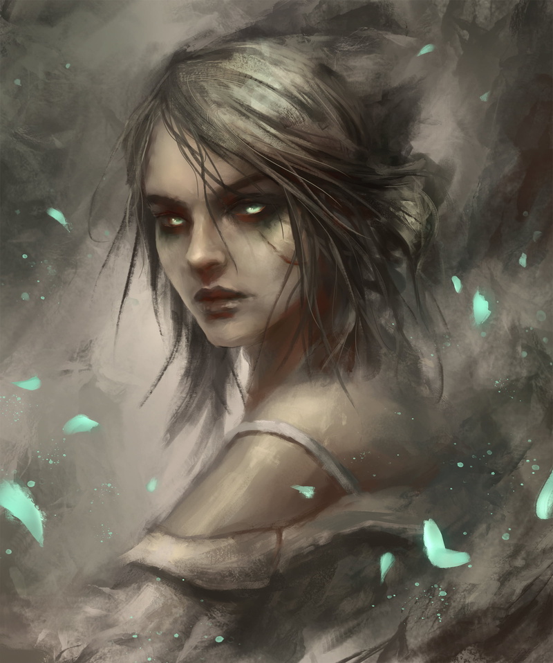 Scar on Eye, Ciri, The Witcher, artwork, illustration, The Witcher 3: Wild Hunt - Blood and Wine, The Witcher 3, fan art, The Witcher 3: Wild Hunt, digital art