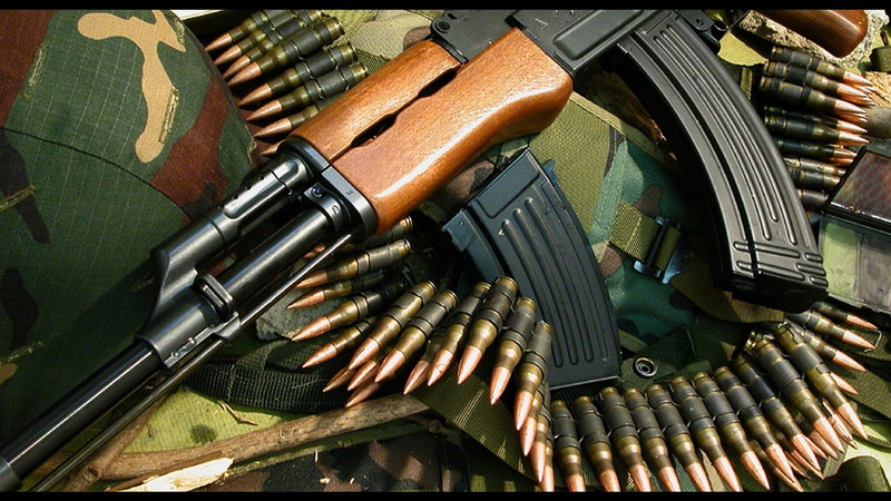 1080P, Weapons, rifle, brown, Akm Assault Rifle, black