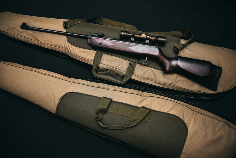 weapon, crime, aggression, no people, brown, indoors, rifle, warning sign, high angle view, offense, still life, studio shot, black, army, guns, hunter