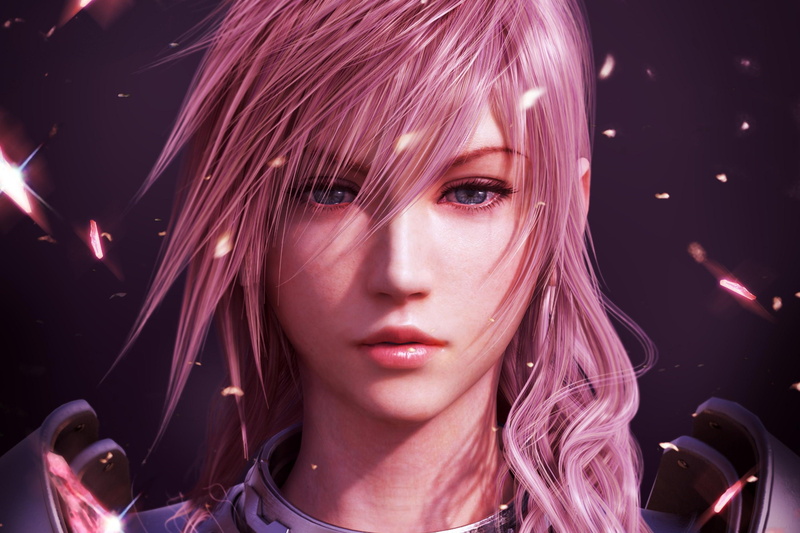 Wallpaper ID K Lightning XIII Video Games Pink Blue Eyes