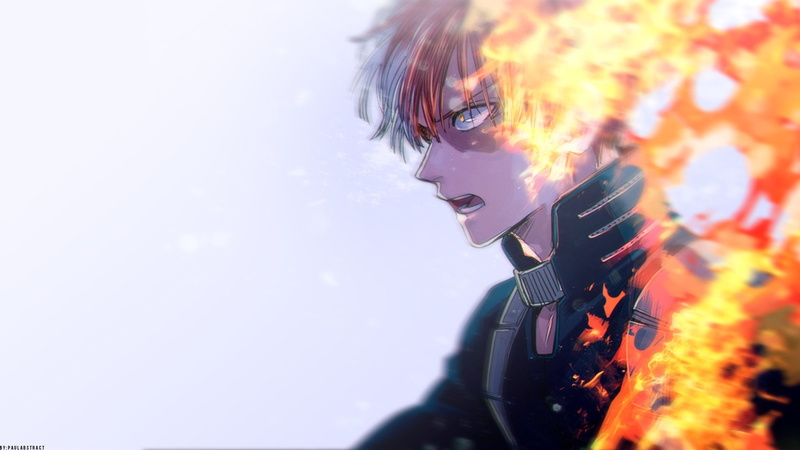 looking, 1080P, portrait, fire, outdoors, fire - natural phenomenon, male, My Hero Academia, lifestyles, flame, orange color, burning, heat - temperature