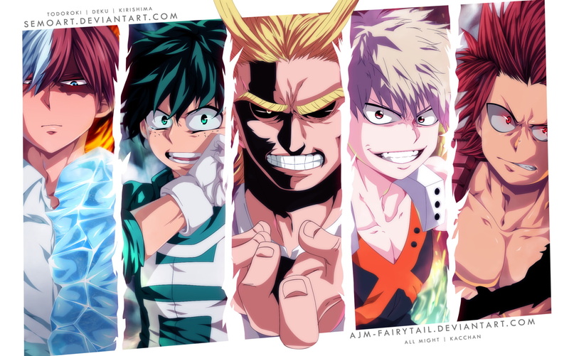 Anime, Shouto Todoroki, My Hero Academia, Izuku Midoriya, 1080P, Eijiro Kirishima, Katsuki Bakugou, All Might