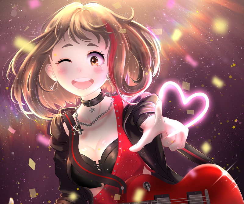 Anime, BanG Dream, Crossover, Ochaco Uraraka, My Hero Academia, Ran Mitake, 2K
