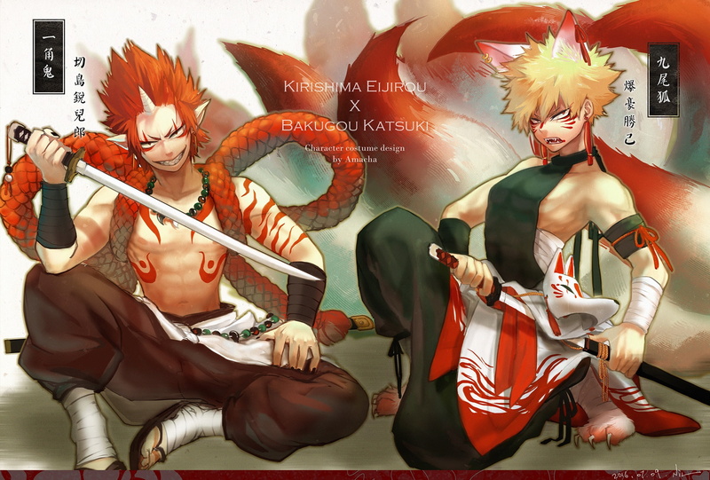 Anime, My Hero Academia, Eijiro Kirishima, 1080P, Katsuki Bakugou