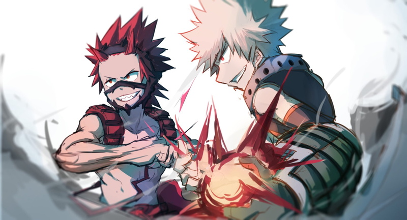 Eijiro Kirishima, My Hero Academia, Anime, 1080P, Katsuki Bakugou
