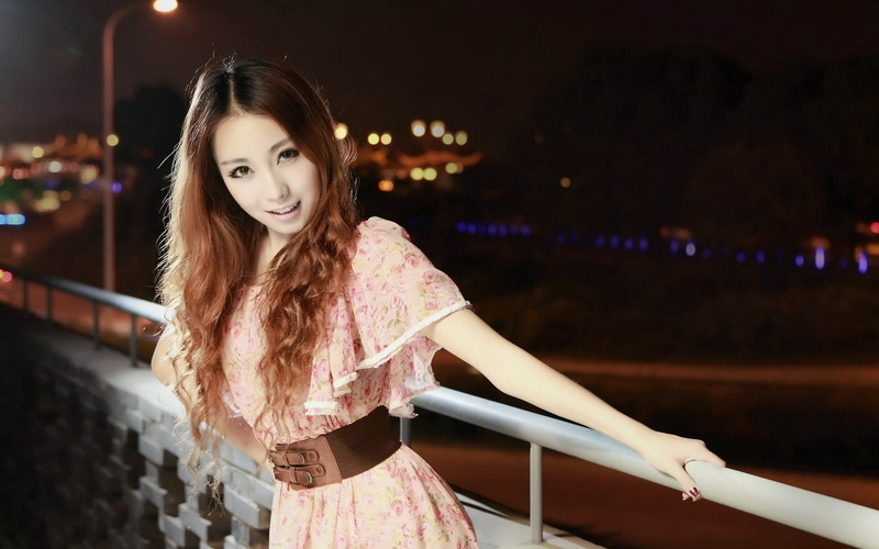 focus on foreground, long Hair, cultures, floral, standing, beautiful, caucasian Ethnicity, belt, celebration, asian Ethnicity, young Women, hairstyle