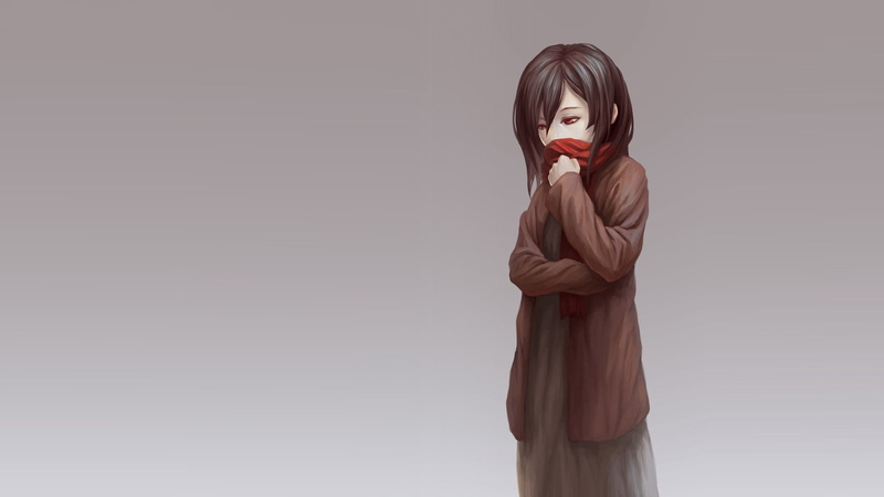 Shingeki no Kyojin, studio shot, looking at camera, cut out, portrait, 1080P, indoors, isolated, anime girls, one person, beauty, standing, lifestyles