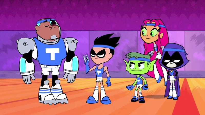 Tim Drake, Starfire (DC Comics), Teen Titans Go!, choice, food and drink, 1080P, domestic room, colored background, variation, people, Robin (DC Comics)
