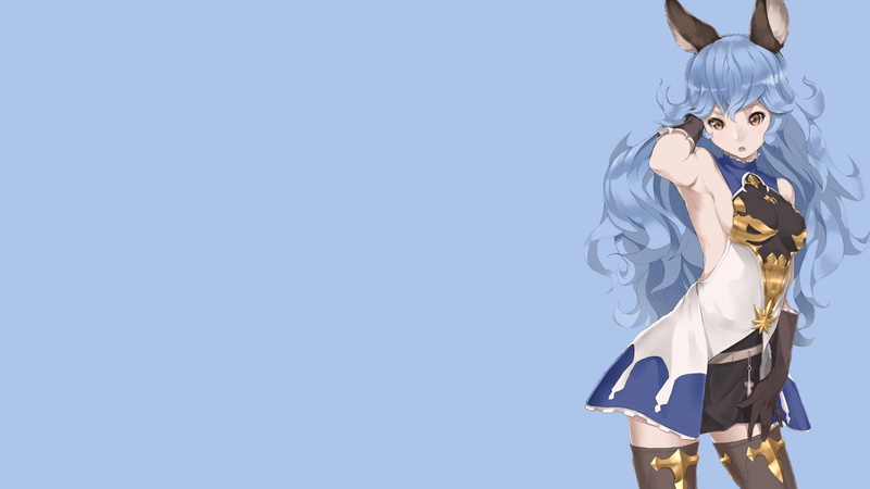 animal ears, anime girls, thigh-highs, long hair, Granblue Fantasy, 1080P, anime