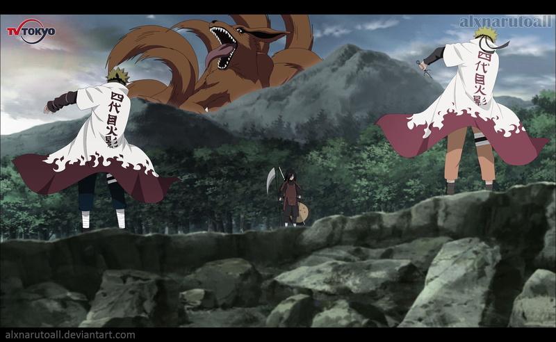 Naruto Uzumaki, Minato Namikaze, Anime, Naruto, 1080P, Madara Uchiha, Kurama (Naruto)