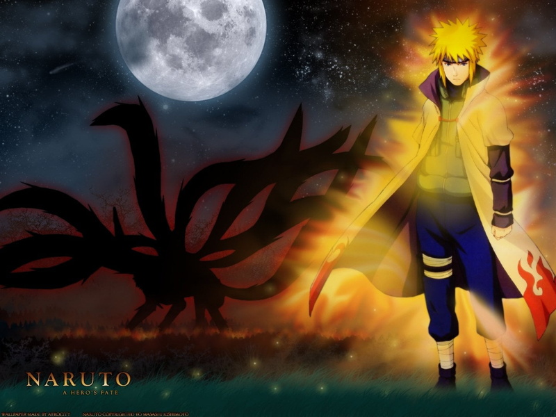 Minato Namikaze, sky, front view, outdoors, moon, Nine-Tails (Naruto), night, one person, real people, 720P, lifestyles, motion, star - space
