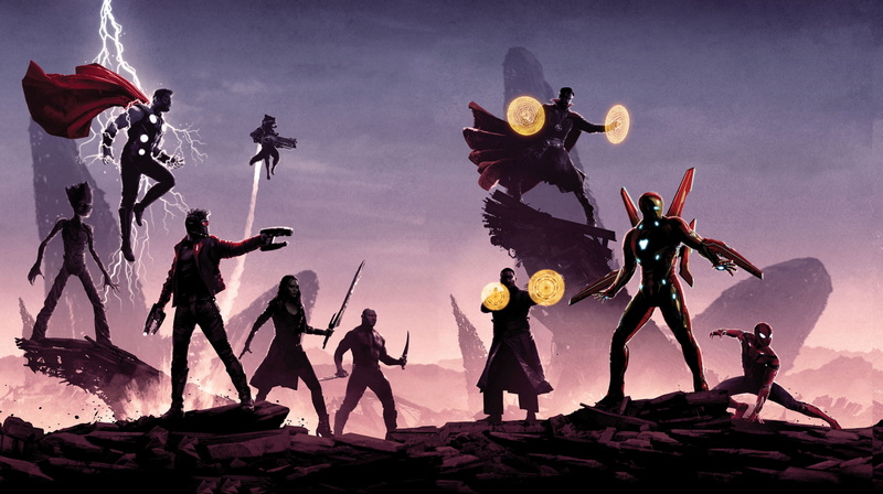 arms raised, star lord, dancing, medium group of people, 2018 movies, 4k, full length, gamora, nature, group of people, spiderman, performance, human arm